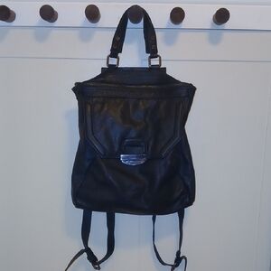 Kooba Black Leather Bag with Metal Accent